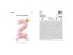 Picture of STANDING FOIL BALLOON NUMBER 2 LIGHT PINK 84CM